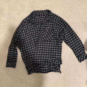 BDG Black and White Plaid Shirt